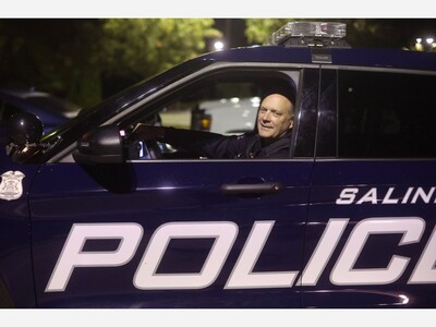 Officer Belknap Works His Final Patrol for the Saline Police Department