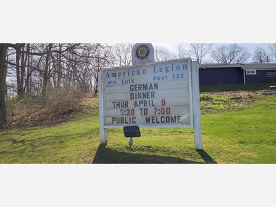 German Dinner at American Legion Thursday, Eagle Scout Fundraising Dinner Saturday