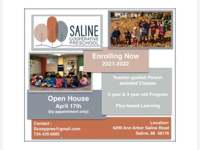 Saline Cooperative Preschool - OPEN ENROLLMENT