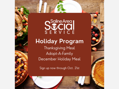 SASS Holiday Program Sign Up Open Through Oct. 21st
