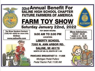Saline FFA Farm Toy Show, Pancake Breakfast & Pedal Pull