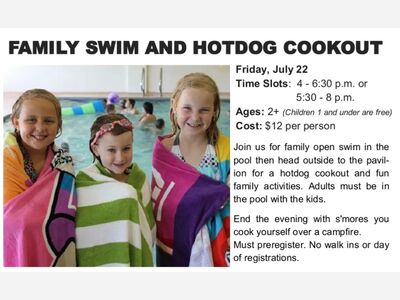 Family Swim and Hot Dog Cookout at Saline Rec Center