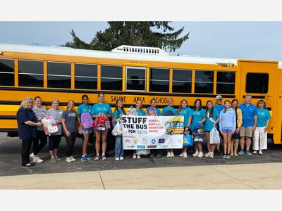 Stuff The Bus Event Collects School Supplies for Saline Students