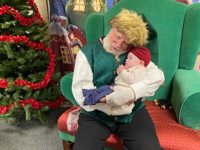 Saline Rec Center Families Enjoy PJs and Stories with Santa