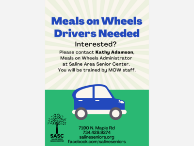 Meals on Wheels Drivers Needed