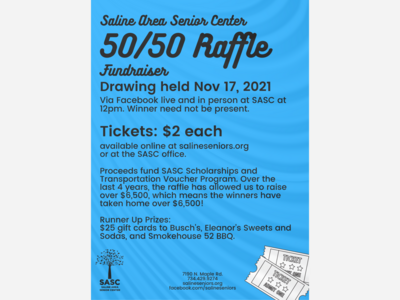 SASC 50/50 Raffle Prizes Winnings are Now Over $1200