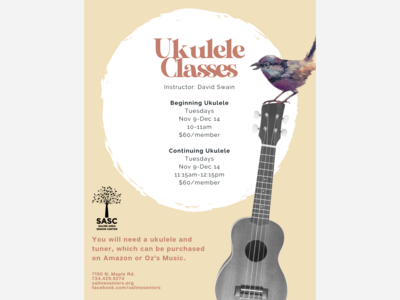 A new session of Ukulele begins Nov 9