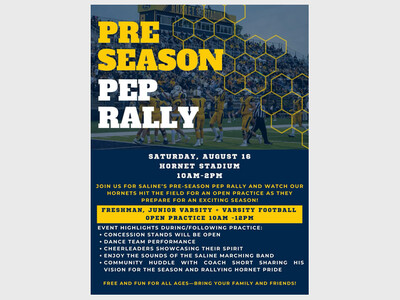 Saline Hornet Preseason Pep Rally