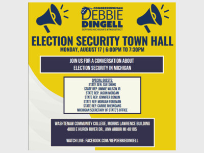 Congresswoman Dingell's Town Hall on Election Security