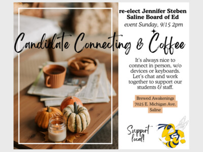 Candidate Connecting & Coffee (Re-Elect Jennifer Steben, Saline Schools Board of Ed)