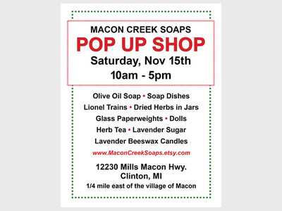 Macon Creek Soaps Pop Up Shop