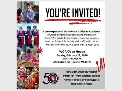 Open House - Washtenaw Christian Academy