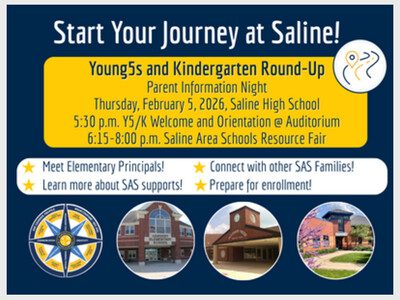 Saline Area Schools Young 5s and Kindergarten Round-Up