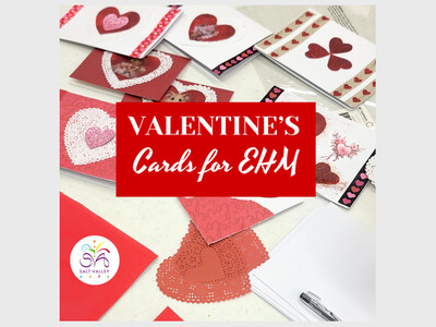 Valentine’s Day Cards Making for Residents of Brecon Village