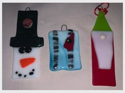 Glass Fused Holiday Ornaments