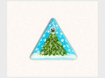 Winter Tree Ceramic Pendants