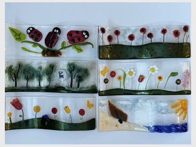 Fused Glass Wall Accent, Decorative Wave, or Large Garden Stake You Choose!