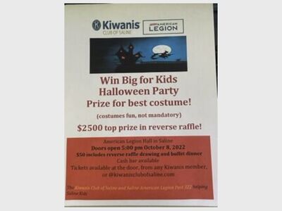 Kiwanis Club of Saline Win Big for Kids