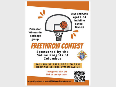 Free Throw Contest Sponsored by the Saline Knights of Columbus