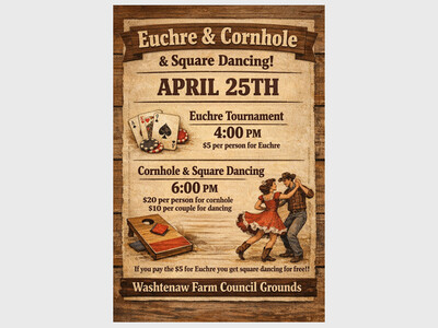 Euchre Tournament, Cornhole and Square Dancing