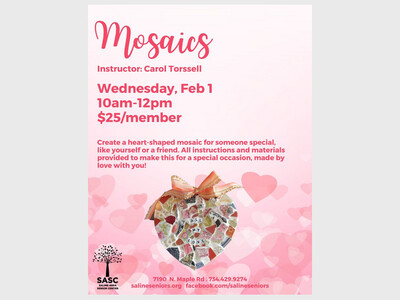 Mosaics with Instructor Carol Torssell at SASC