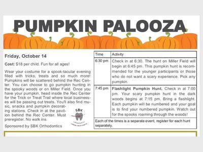 Pumpkin Palooza with Saline Rec Center