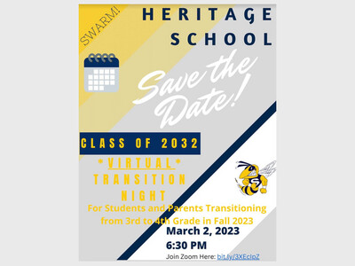 Heritage School Virtual Transition Night
