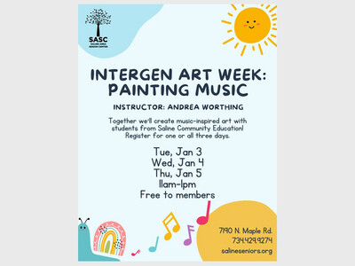 Intergen Art Week: Painting Music with Instructor Andrea Worthing at SASC