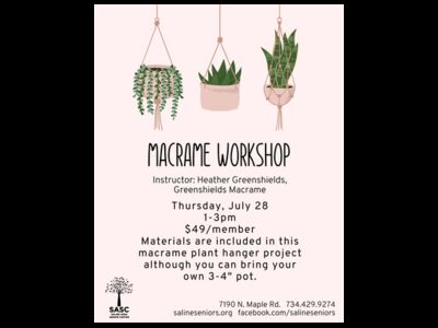 Macramé Workshop at SASC