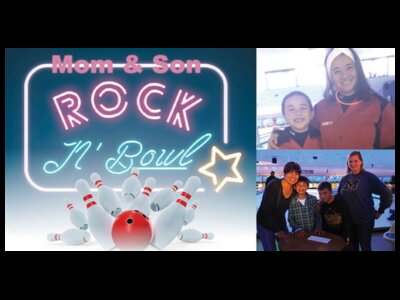 Mom and Son Rock 'N Bowl