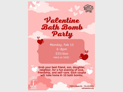 Valentine Bath Bomb Party at SASC