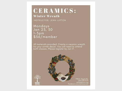 Ceramics: Winter Wreath at SASC
