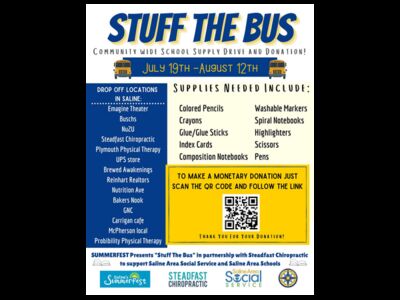 Stuff The Bus July 19- August 12