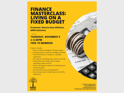 SASC Finance Master Class with presenter Monica Ross-Williams