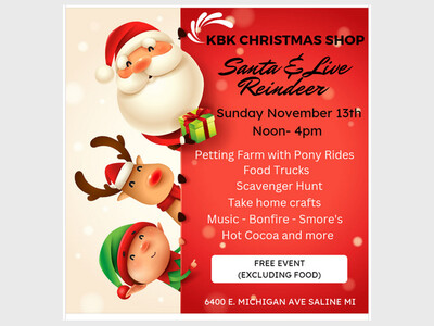 KBK Garden Center's Christmas Shop with Santa and Live Reindeer
