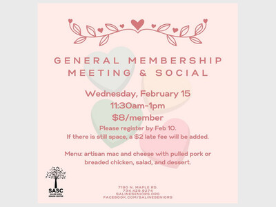SASC General Membership Meeting and Social