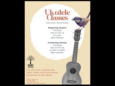 Ukulele Classes with Instructor David Swain at SASC