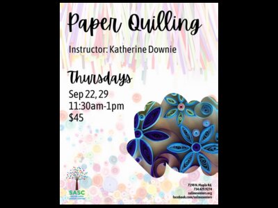 Paper Quilling with Instructor Katherine Downie at SASC