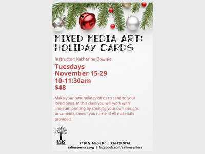 Mixed Media Art Class: Holiday Cards