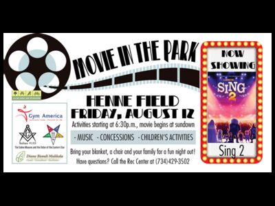 Movie in the Park at Henne Field: SING 2