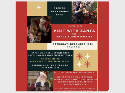 Visit With Santa at Brewed Awakenings