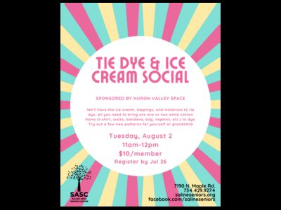 Tie Dye and Ice Cream Social at SASC