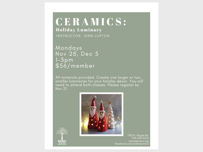 Ceramics: Holiday Luminary at SASC